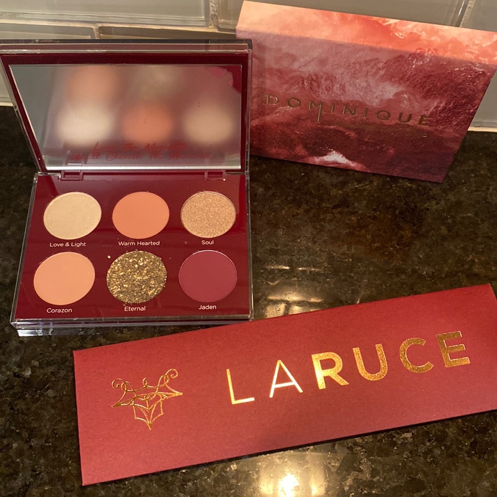 🎨 DOMINIQUE PALETTE + La RUCE Special Edition 3 Piece Eye Brush Set NEW
